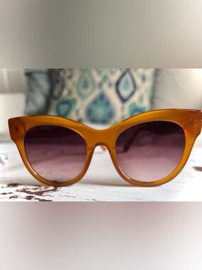 J. Crew Amber Cat-Eye Sunglasses with Gradient Lenses